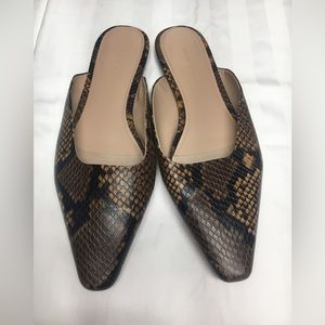 Banana Republic Snake Python Leather Mules Slip-ons